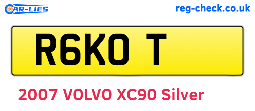 R6KOT are the vehicle registration plates.