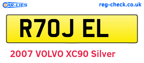 R70JEL are the vehicle registration plates.