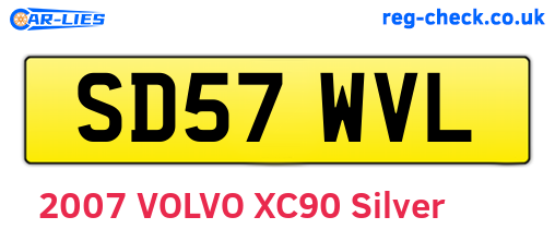 SD57WVL are the vehicle registration plates.