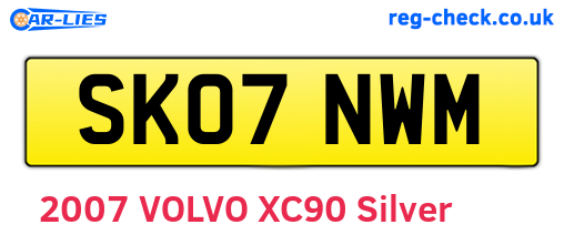 SK07NWM are the vehicle registration plates.