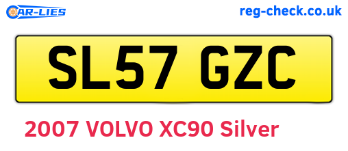 SL57GZC are the vehicle registration plates.