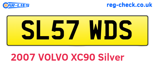 SL57WDS are the vehicle registration plates.