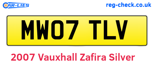 Silver 2007 Vauxhall Zafira (MW07TLV)