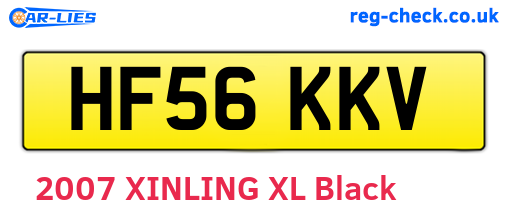 HF56KKV are the vehicle registration plates.
