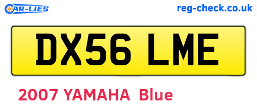 DX56LME are the vehicle registration plates.