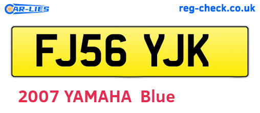FJ56YJK are the vehicle registration plates.