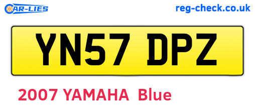 YN57DPZ are the vehicle registration plates.