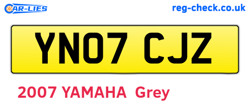 YN07CJZ are the vehicle registration plates.