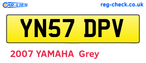 YN57DPV are the vehicle registration plates.