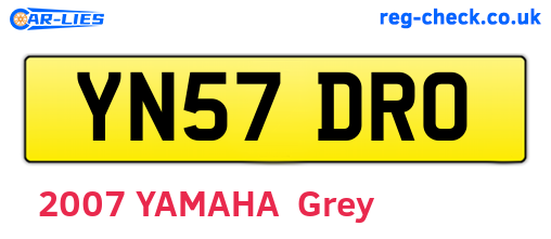 YN57DRO are the vehicle registration plates.
