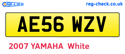 AE56WZV are the vehicle registration plates.