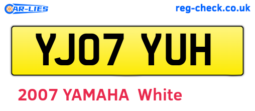YJ07YUH are the vehicle registration plates.
