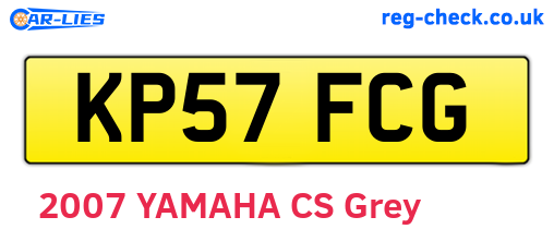 KP57FCG are the vehicle registration plates.