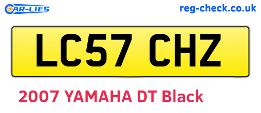 LC57CHZ are the vehicle registration plates.