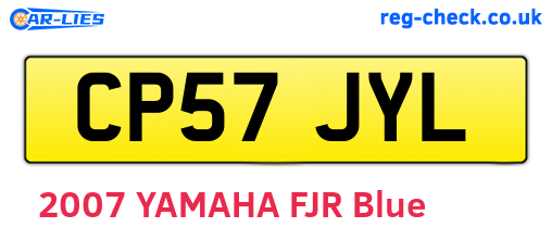 CP57JYL are the vehicle registration plates.