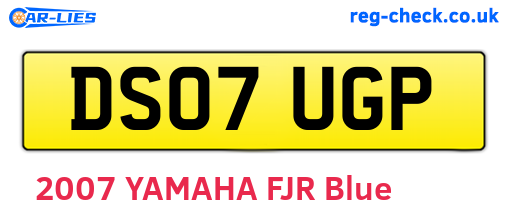 DS07UGP are the vehicle registration plates.