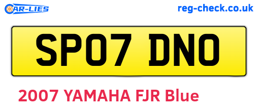 SP07DNO are the vehicle registration plates.