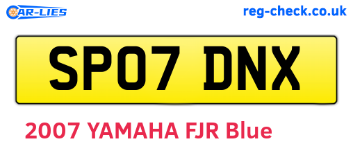 SP07DNX are the vehicle registration plates.