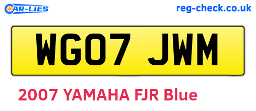 WG07JWM are the vehicle registration plates.