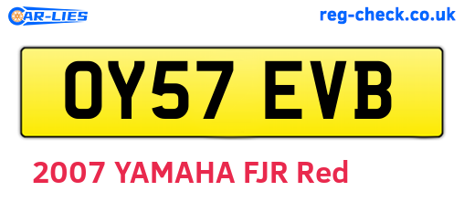 OY57EVB are the vehicle registration plates.