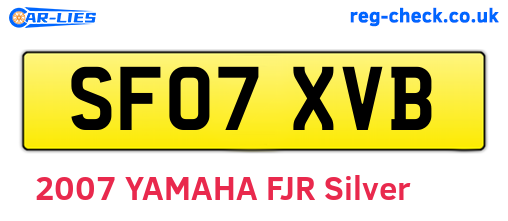 SF07XVB are the vehicle registration plates.