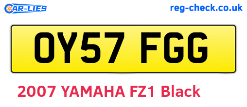 OY57FGG are the vehicle registration plates.