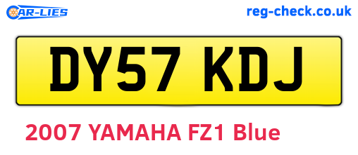 DY57KDJ are the vehicle registration plates.