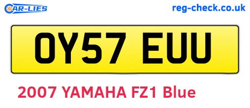 OY57EUU are the vehicle registration plates.
