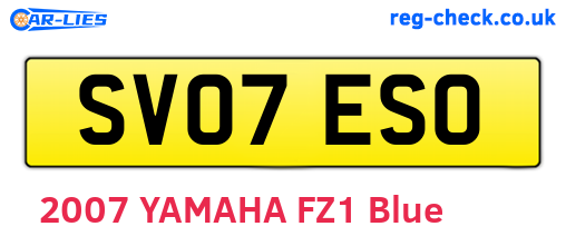 SV07ESO are the vehicle registration plates.