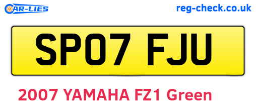 SP07FJU are the vehicle registration plates.