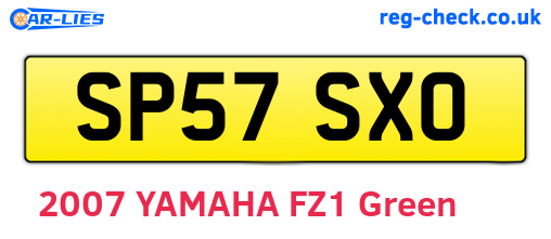 SP57SXO are the vehicle registration plates.