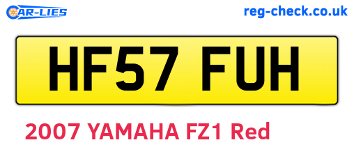 HF57FUH are the vehicle registration plates.