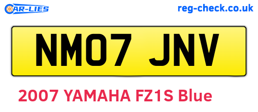 NM07JNV are the vehicle registration plates.