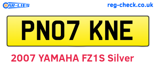 PN07KNE are the vehicle registration plates.