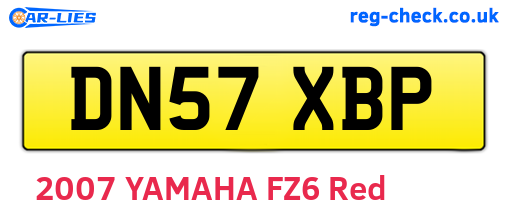 DN57XBP are the vehicle registration plates.