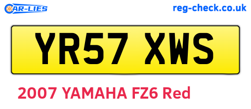 YR57XWS are the vehicle registration plates.