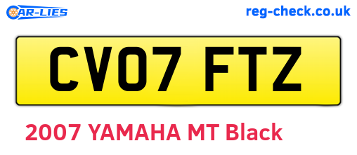 CV07FTZ are the vehicle registration plates.