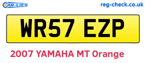 WR57EZP are the vehicle registration plates.