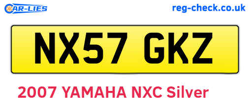 NX57GKZ are the vehicle registration plates.