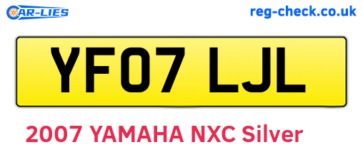 YF07LJL are the vehicle registration plates.