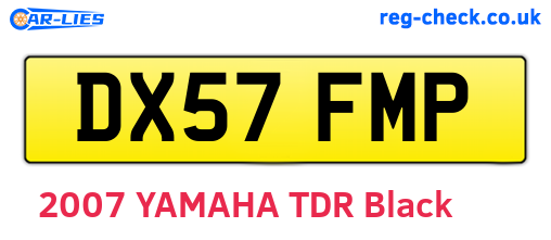 DX57FMP are the vehicle registration plates.