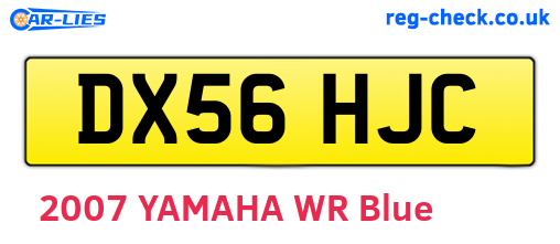 DX56HJC are the vehicle registration plates.