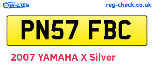 PN57FBC are the vehicle registration plates.