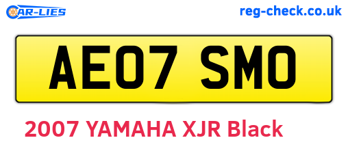 AE07SMO are the vehicle registration plates.