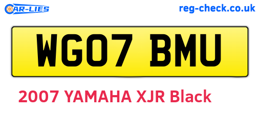 WG07BMU are the vehicle registration plates.