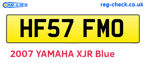 HF57FMO are the vehicle registration plates.