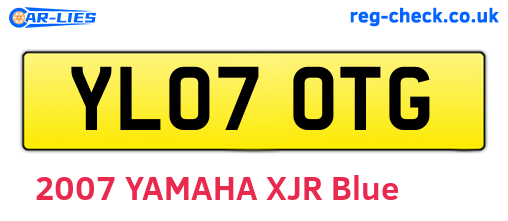 YL07OTG are the vehicle registration plates.