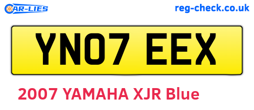 YN07EEX are the vehicle registration plates.