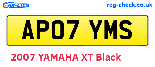 AP07YMS are the vehicle registration plates.