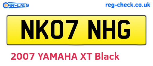 NK07NHG are the vehicle registration plates.